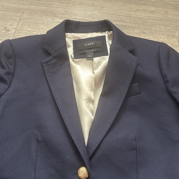 J.Crew | Classic School Boy Wool Blazer in Navy With Gold Buttons Size 00 - Picture 7 of 14